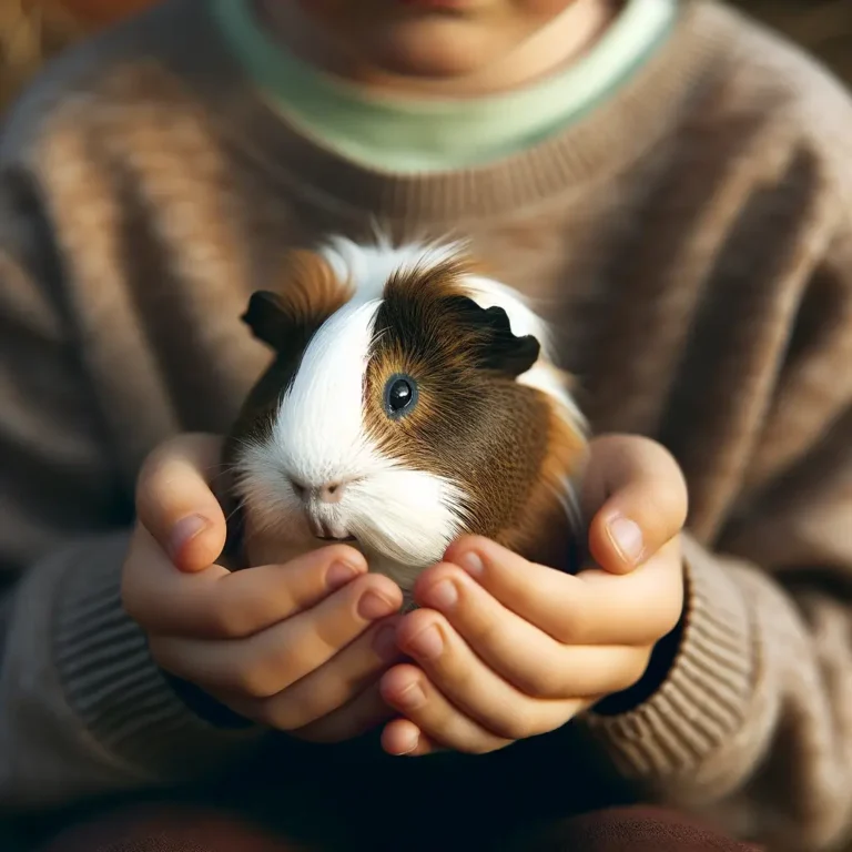 Guinea Pig being held by child