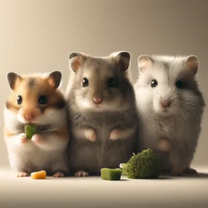 The three different types of dwarf hamsters