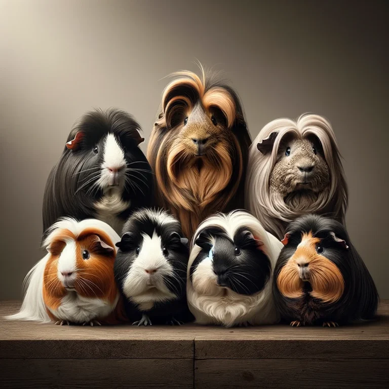 six guinea pig breeds together